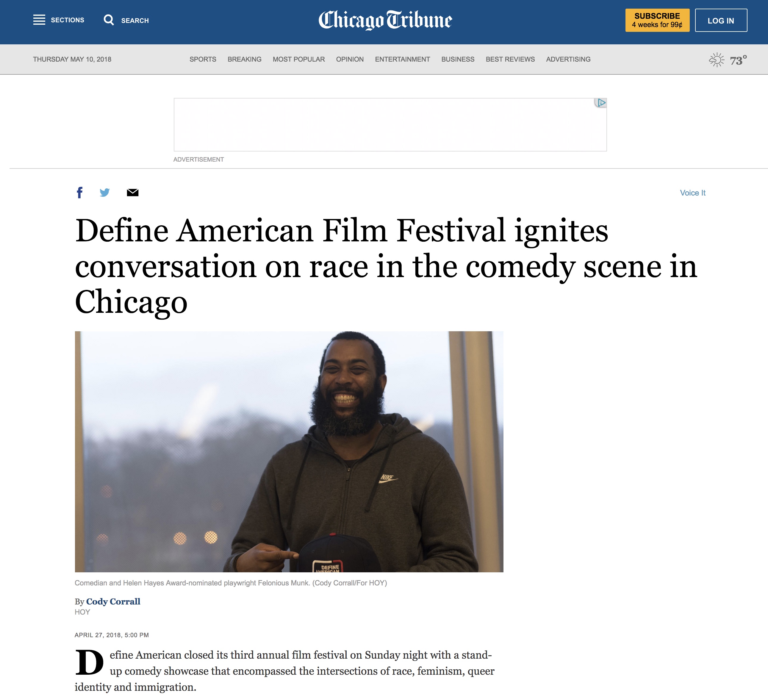 Hoy/Chicago Tribune Student Articles