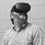 Paul Book with virtual reality headset